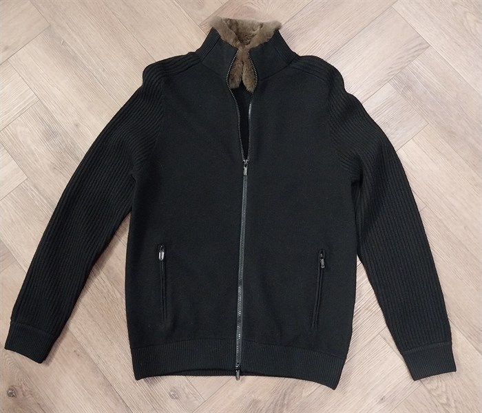 Кофта с натуральным мехом - фото 8956