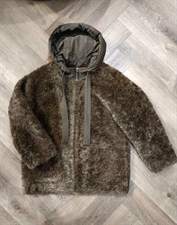 Куртка-шубка ( экомех) с капюшоном - фото 8943